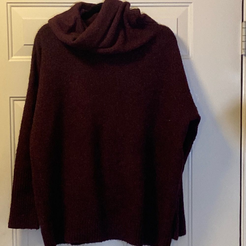 French Connection Cowl Neck Woman Sweater Size L Color Burgundy